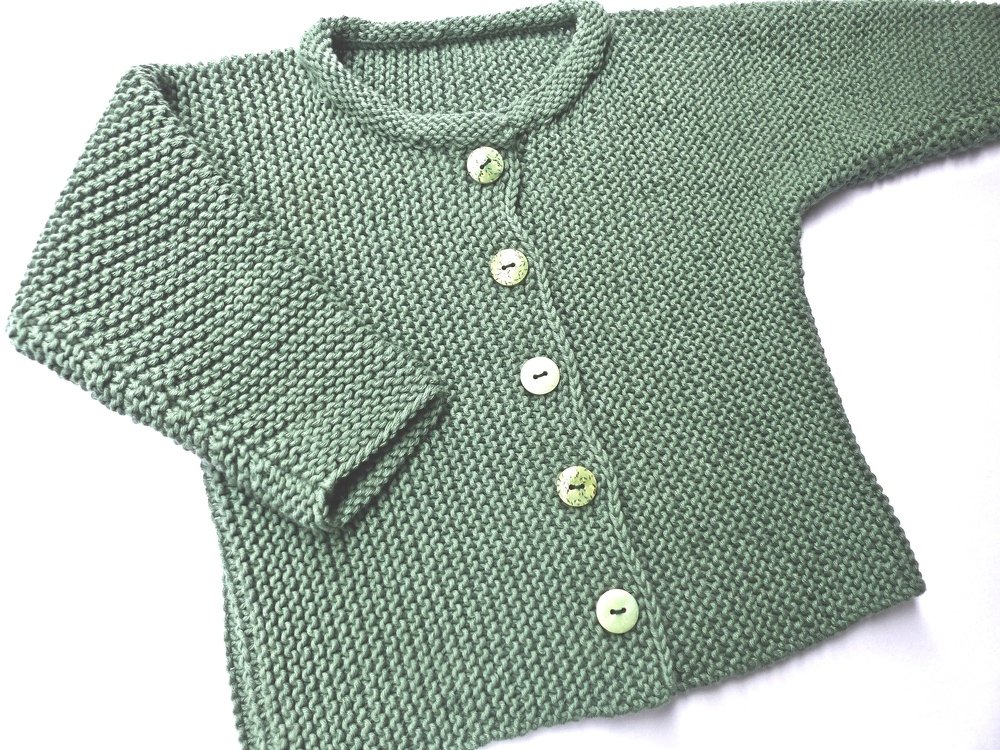 Strickanleitung, Quergestrickte Kinderjacke Gr. 98 - 128