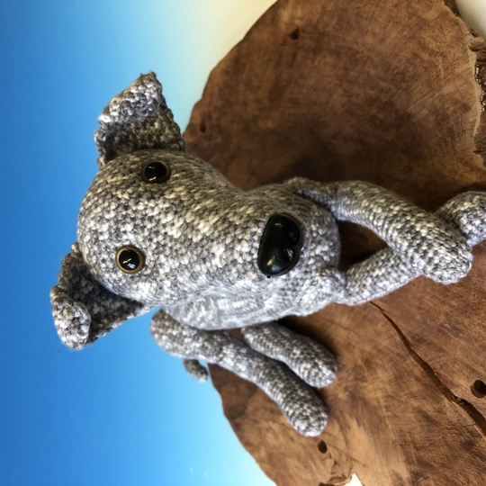 Crochet pattern for a Galgo greyhound amigurumi dog