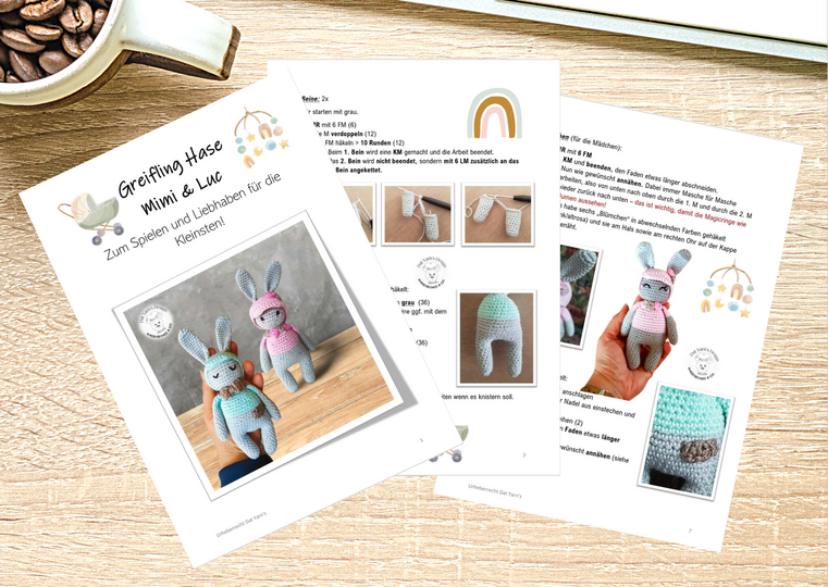 Häkelanleitung Hase Mimi & Luc/ Baby
