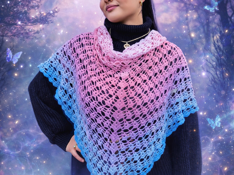 Häkelanleitung Dreieckstuch Seelengeflüster – mit Häkelschrift