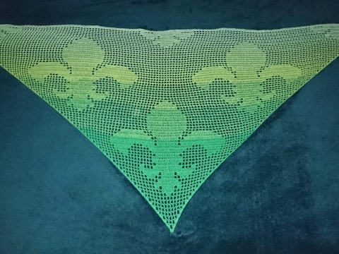 Motivtuch "Ornamente2", Dreieckstuch, Häkelanleitung