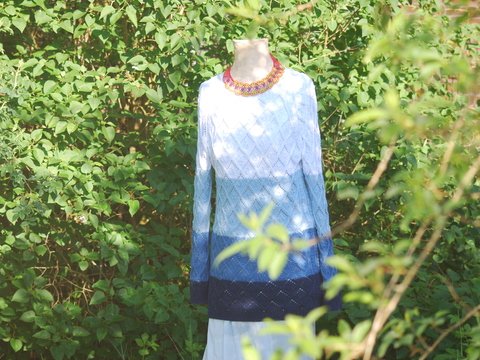 Gestrickter RVO mit Einstrickmuster