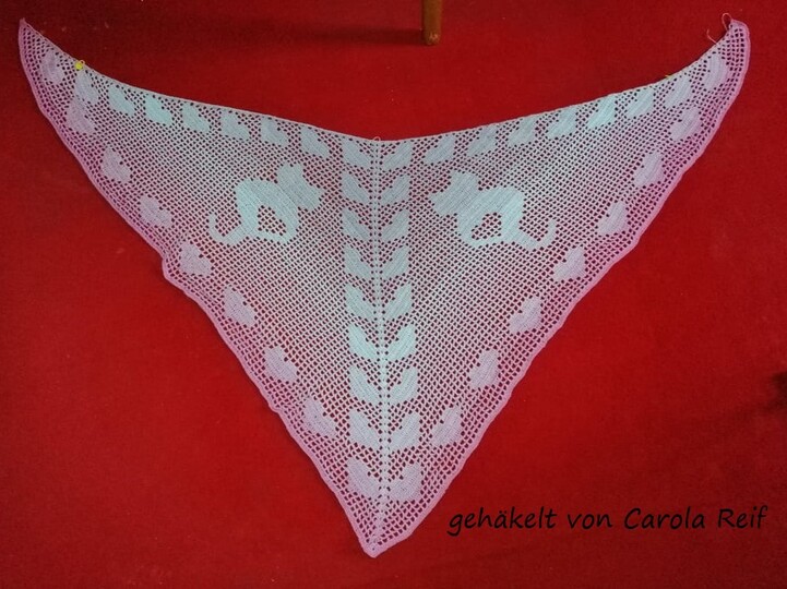 Dreieckstuch "Katzenliebe" - Häkelanleitung