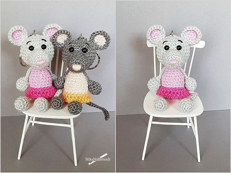 Häkelanleitung - Taschenbaumler Maus Marie - Bild 2