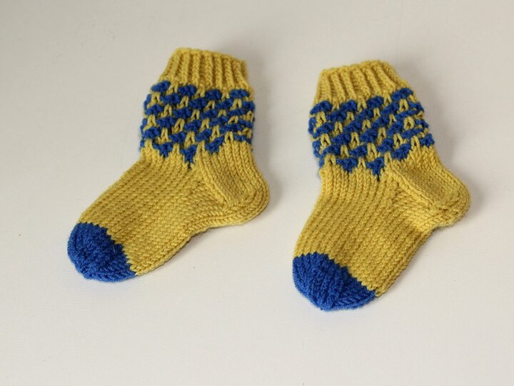 Strickanleitung Babysocken, Baby-Söckchen, Sohlenlänge ca. 9,5 cm