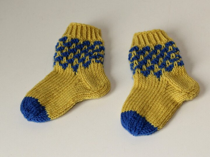 Strickanleitung Babysocken, Baby-Söckchen, Sohlenlänge ca. 9,5 cm