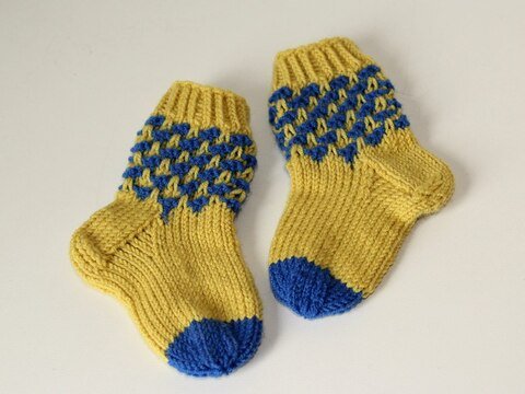 Strickanleitung Babysocken, Baby-Söckchen, Sohlenlänge ca. 9,5 cm