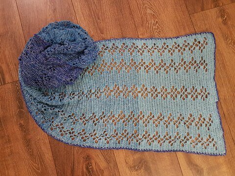 Häkelanleitung Stola / Schal Blumenmeer