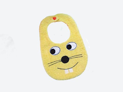 Stickdatei Lätzchen Mausgesicht ITH ab 16x26