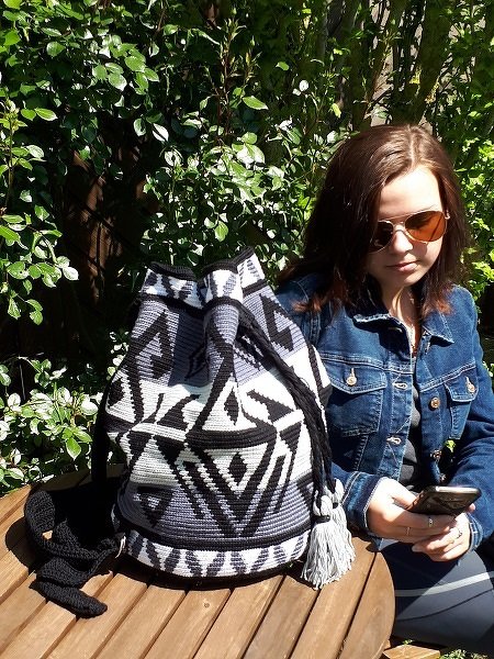 Unisex Rucksack, mit Tapestry gehäkelt, Bocca Grande XL - Bild 12