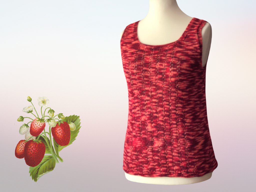 Top Wilde Erdbeere - Strickanleitung bis Gr. 54