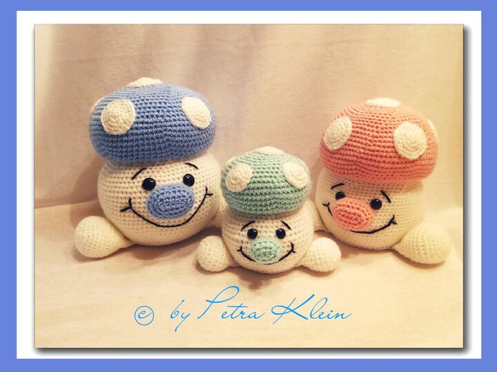 Häkelanleitung Amigurumi / Die Pilzfamilie