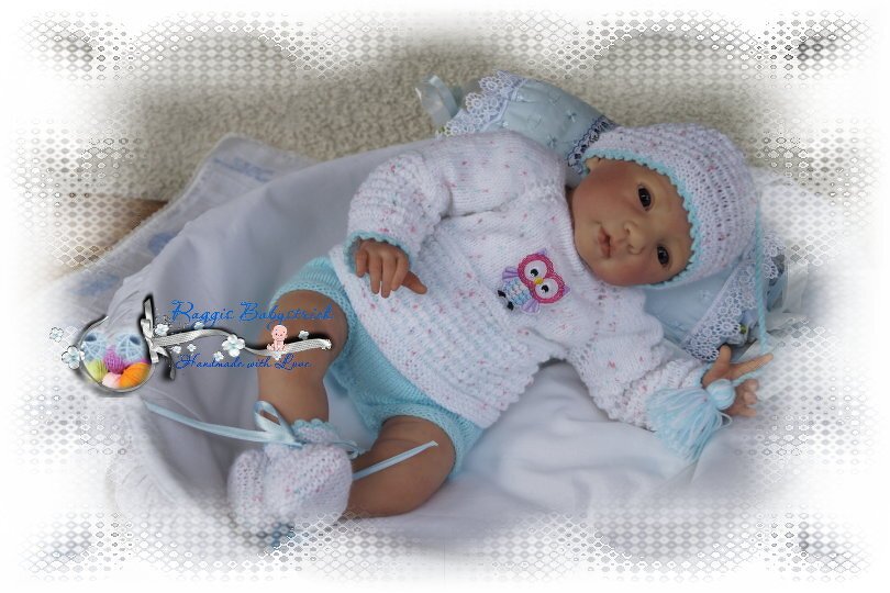Strickanleitung für Baby's u. Reborns 4-teilig Modell Funny Gr. 40 + 50