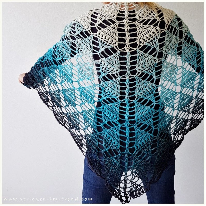 Häkelanleitung für Dreieckstuch | Tuch BioTronik #4 - Bild 2