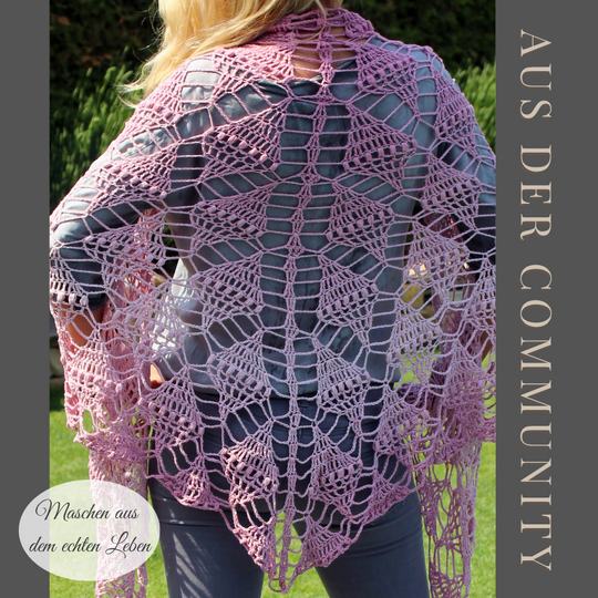 Crochet Pattern for Triangle Shawl | Shawl BioTronik #4