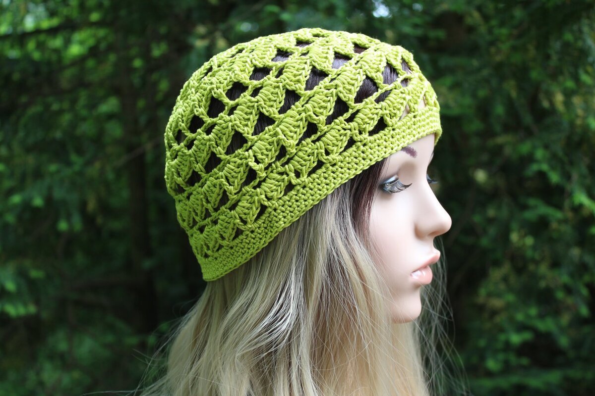 "Marlene" gehäkelte Sommermütze mit Blume PDF-Anleitung