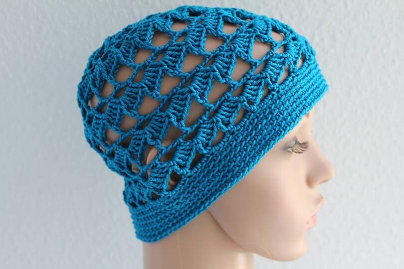 "Marlene" gehäkelte Sommermütze mit Blume PDF-Anleitung