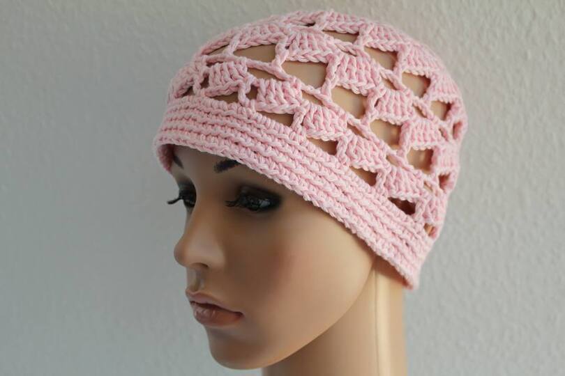 "Marlene" gehäkelte Sommermütze mit Blume PDF-Anleitung