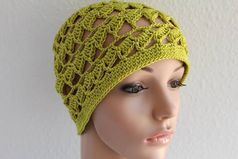 "Marlene" gehäkelte Sommermütze mit Blume PDF-Anleitung