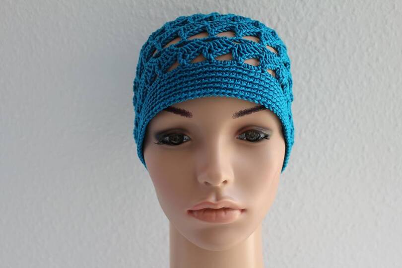 "Marlene" gehäkelte Sommermütze mit Blume PDF-Anleitung