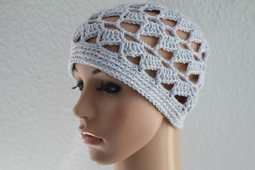 "Marlene" gehäkelte Sommermütze mit Blume PDF-Anleitung