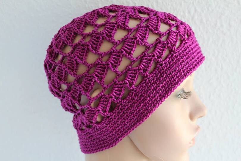 "Marlene" gehäkelte Sommermütze mit Blume PDF-Anleitung