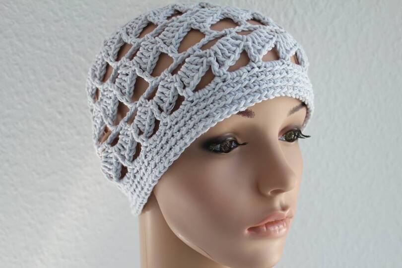 "Marlene" gehäkelte Sommermütze mit Blume PDF-Anleitung