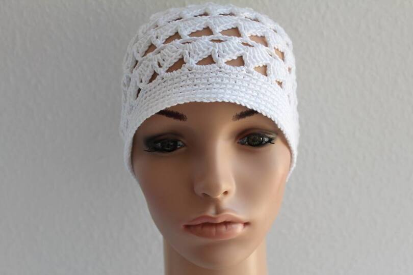 "Marlene" gehäkelte Sommermütze mit Blume PDF-Anleitung