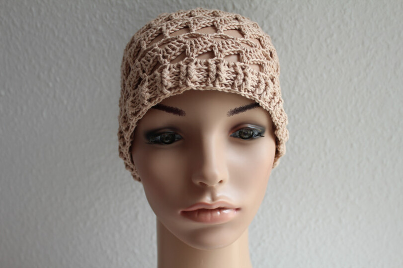 "Marlene" gehäkelte Sommermütze mit Blume PDF-Anleitung