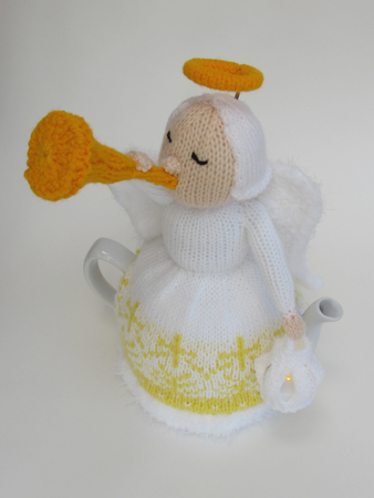 Heavenly Brew Christmas Angel Tea Cosy Knitting Pattern