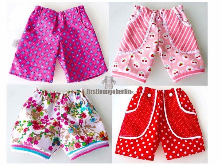 SHORTY Shorts Unisex Kinderhose Sommerhose Hose in 9 Größen 50/56 bis 146/152 Nähen & Schnittmuster - firstloungeberlin