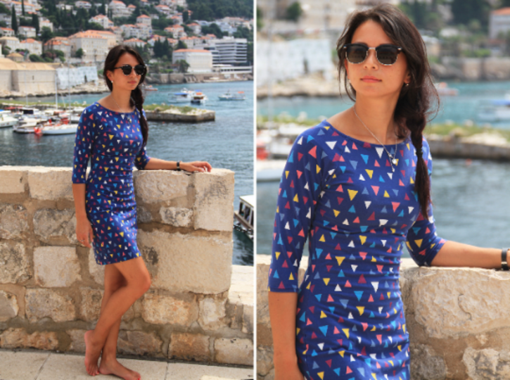 Sewing pattern in PDF Women's dress Jackeline - with detailed photo tutorial