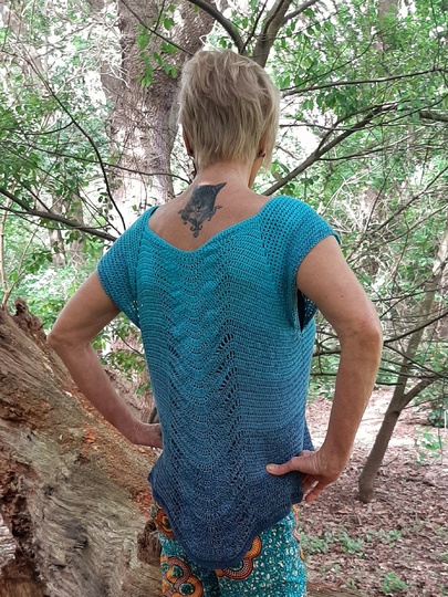 Häkelanleitung RVO Shirt "Wellenreiter"alle Größen, Wellenausschnitt!