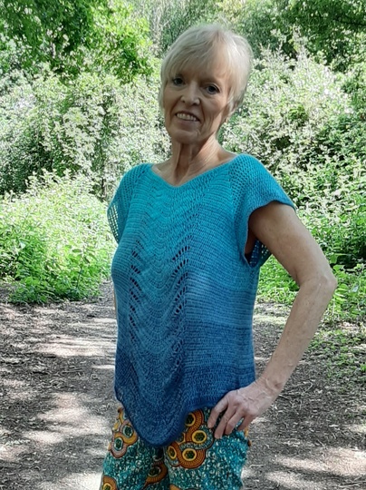 Häkelanleitung RVO Shirt "Wellenreiter"alle Größen, Wellenausschnitt!