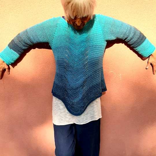 Häkelanleitung RVO Shirt "Wellenreiter"alle Größen, Wellenausschnitt!