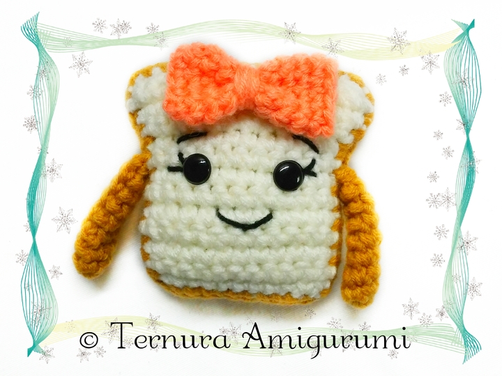 Häkelanleitung Süßer Toast PDF ternura amigurumi english- deutsch- dutch