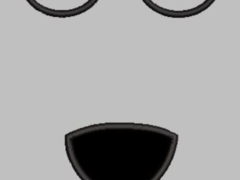 Stickdatei Hundegesicht passend zur Nähanleitung Bettschlange Hund Wacki 13x18cm