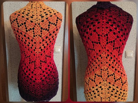 Tuch Irene häkeln Häkeltuch Dreiecktuch Schultertuch