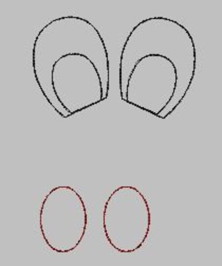 Stickdatei Dinogesicht passend zur Nähanleitung Bettschlange Dino Frido 14x19cm