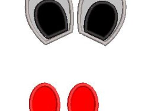 Stickdatei Dinogesicht passend zur Nähanleitung Bettschlange Dino Frido 14x19cm