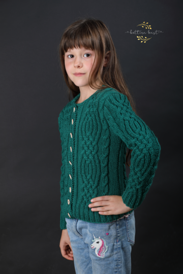 Raphael - Cable Cardigan for Girls