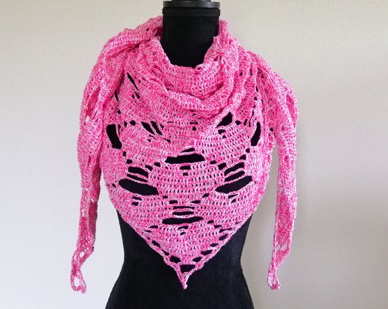 Crochet Pattern: Shawl "Heart to Heart" ♥