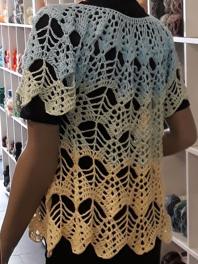 Häkelanleitung Shirt Fächer Größe 36 bis 48