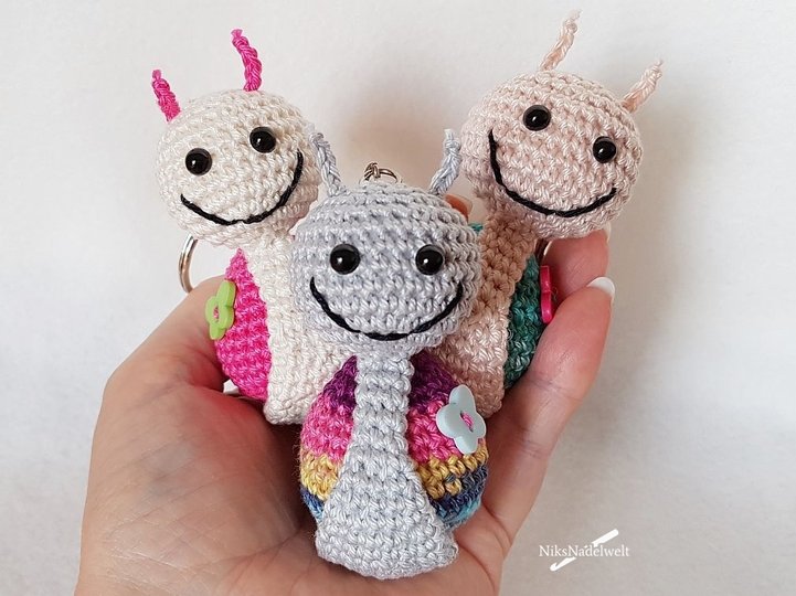 Häkelanleitung - Schlüsselanhänger Schnecke