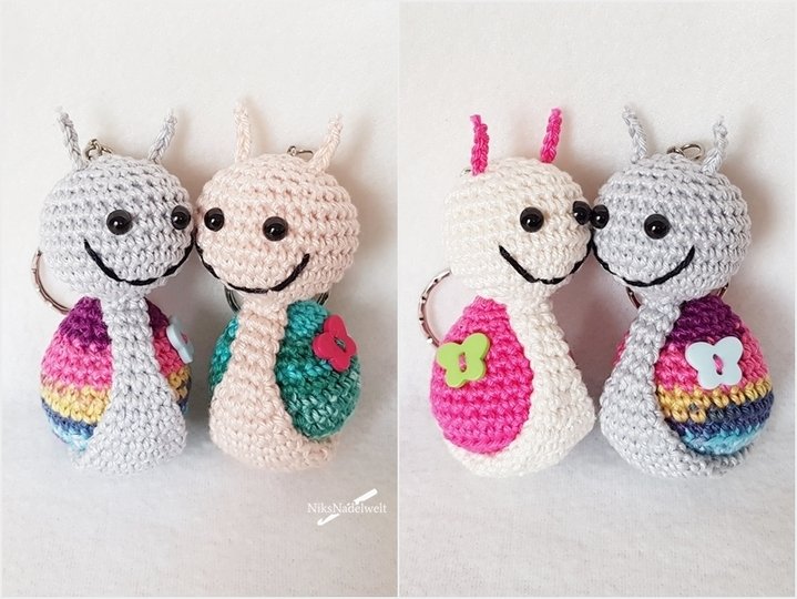 Häkelanleitung - Schlüsselanhänger Schnecke