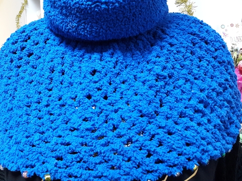 Schulterwärmer Schalkragen gestrickt und gehäkelt