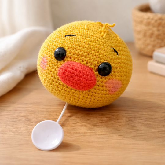 Häkelanleitung Küken Spieluhr, Babyspielzeug häkeln