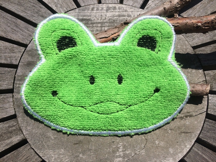 SpülPad Frosch Stickdatei ITH 13x18