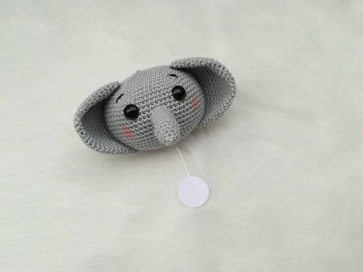 Häkelanleitung Elefanten Spieluhr, Spieluhr häkeln,Amigurumi Elefant häkeln