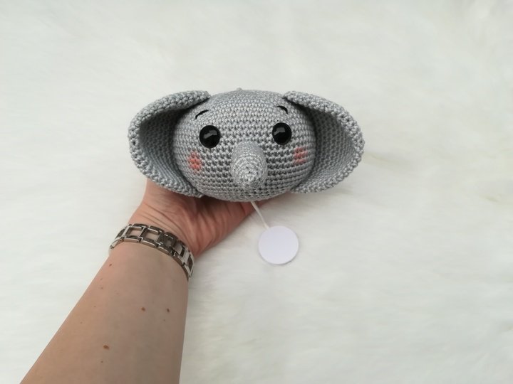 Häkelanleitung Elefanten Spieluhr, Spieluhr häkeln,Amigurumi Elefant häkeln